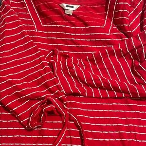 Source Unknown Red and White Striped Top